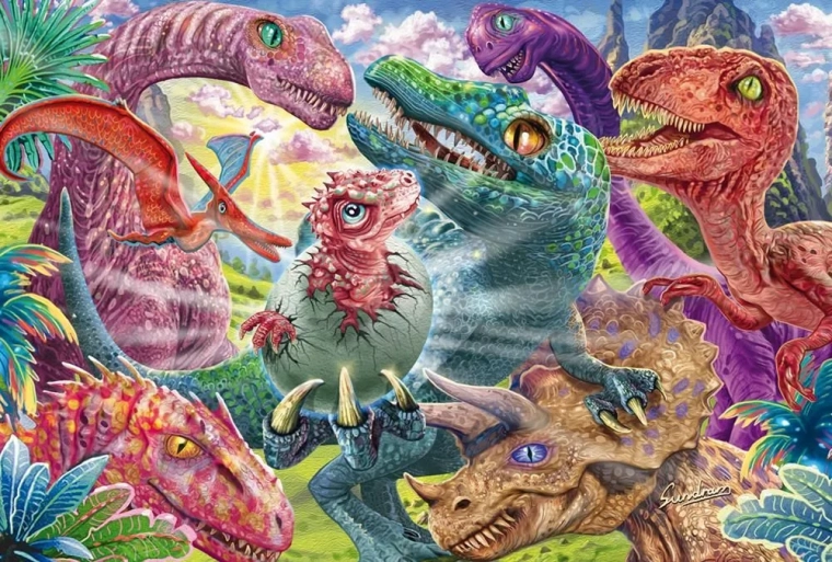 Small Dinosaur Puzzle 100 Pieces