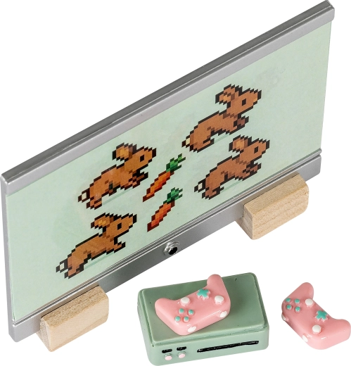Game console with two controllers