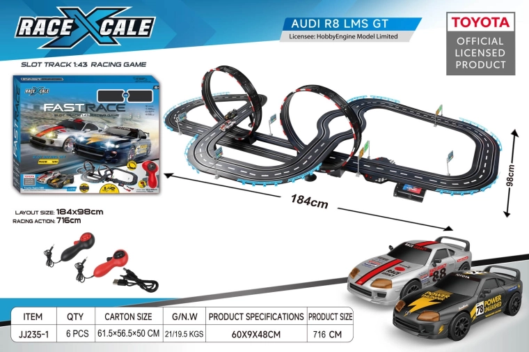 Toyota Supra 1:43 Remote-Controlled Racing Track