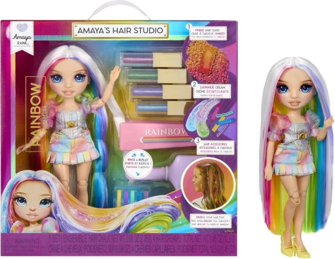Rainbow High Hair Studio with Amaya Raine Doll