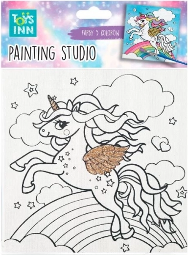 Рисувателен комплект canvas unicorn rainbow