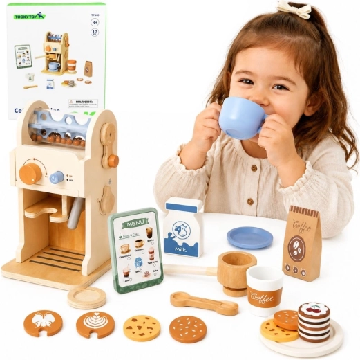 Wooden Barista TOOKY TOY Coffee Maker