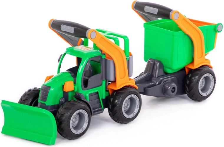 GripTruck Tractor with Snow Plow and Trailer