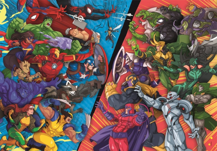 Clementoni Пъзел Marvel: Герои срещу злодеи 104 части