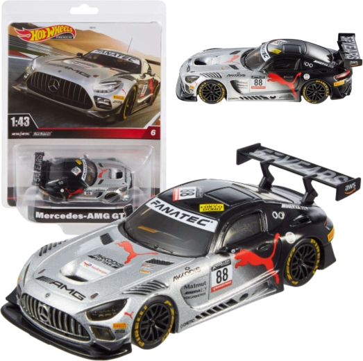 Hot Wheels Premium Mercedes-AMG GT3 racing car 1:43