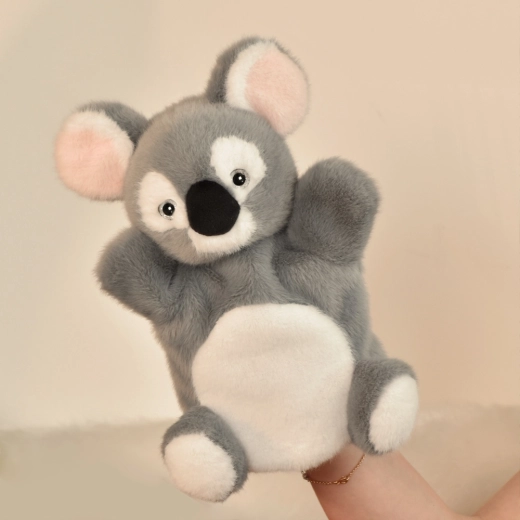 Doudou Histoire d'Ours plush koala hand puppet, grey, 24 cm