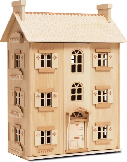 Дървена къщичка за кукли от естествено дърво Le Toy Van