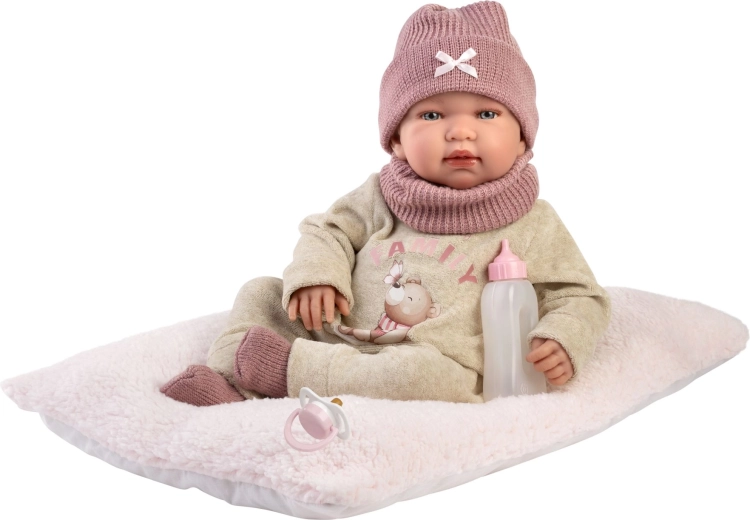 Llorens Newborn realistic baby doll with sounds 44 cm