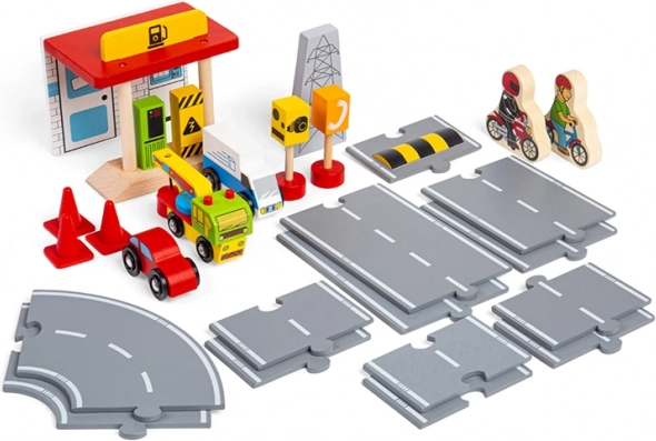 Wooden Road Set for Children