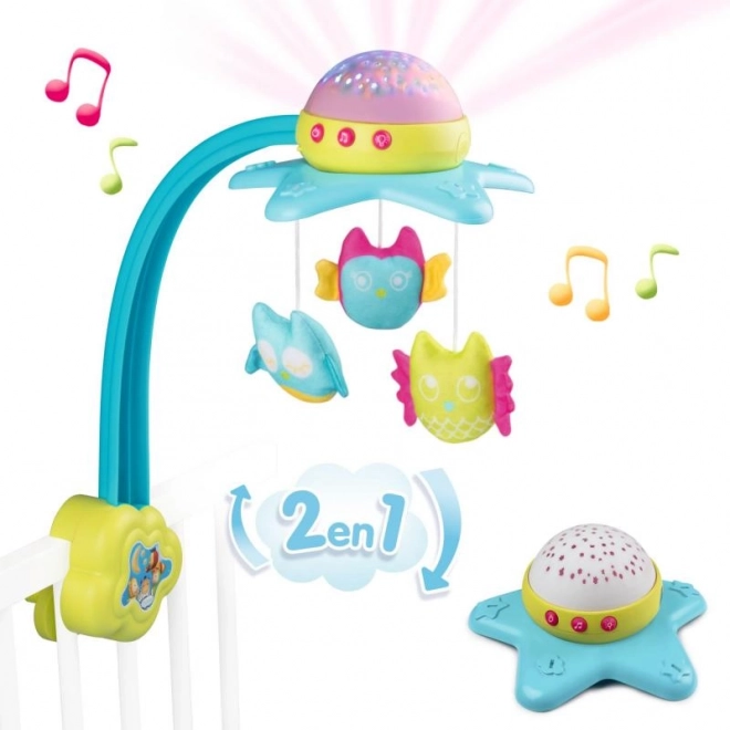 2-in-1 SMOBY Cotoons crib music mobile with light and projection