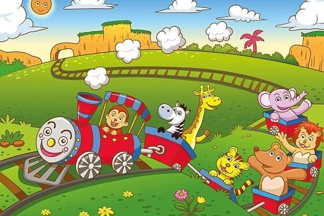 Wooden Puzzle Animal Train 25 Pieces