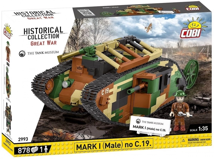 Конструктор COBI танк Mark I (Male) – 878 части