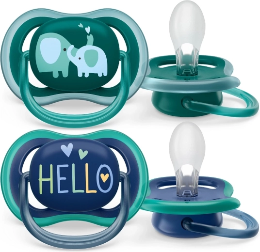 Philips Avent залъгалка Ultra Air 18м+ слон (2 бр.)