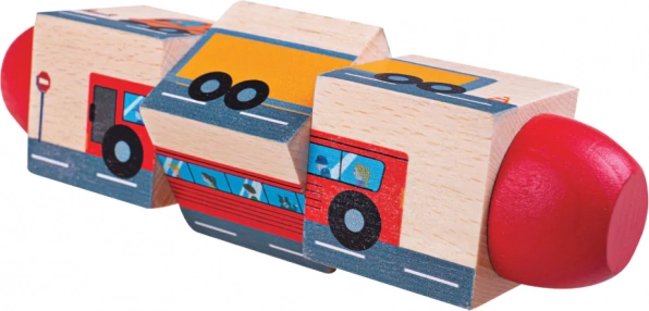 Моторен цилиндър „Транспорт“ Bigjigs Toys