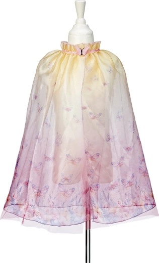 Light cape with butterflies in pastel colors