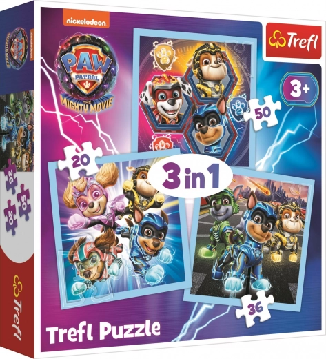 Пъзел 3в1 Пес Патрул Мощ Mighty Pups