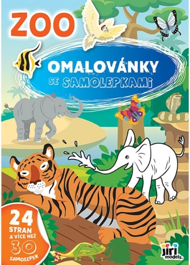 Coloring Book with Zoo Stickers
