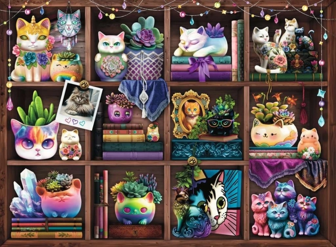 Пъзел Ravensburger Котки и сукуленти 500 части