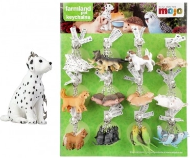Animal keychain with metal carabiner (5–8 cm) - 1 piece