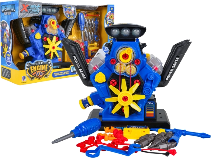Children's Disassemblable V6 Engine with Lights and Sound