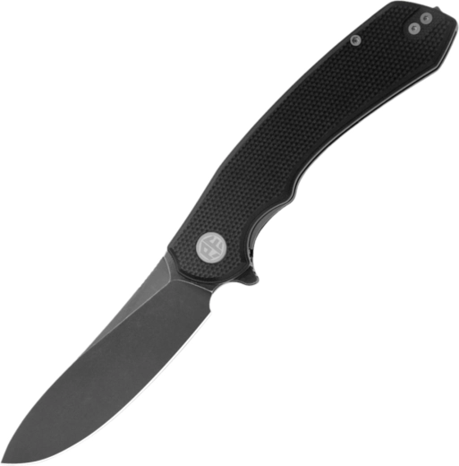 Petrified Fish Waterspout folding pocket knife 9 cm black stonewash G10