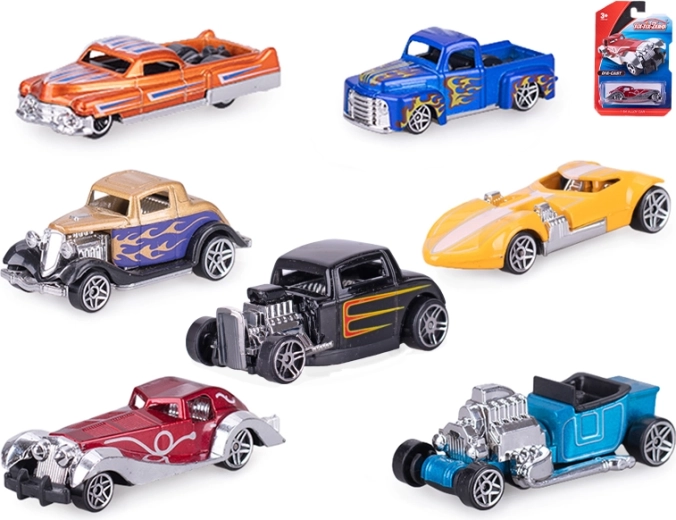 Metal racing toy car 8 cm with freewheel