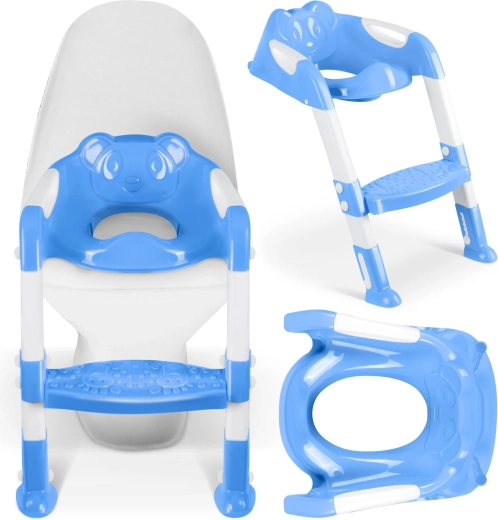 Children’s toilet seat with platform and handles RICOKIDS koala – blue