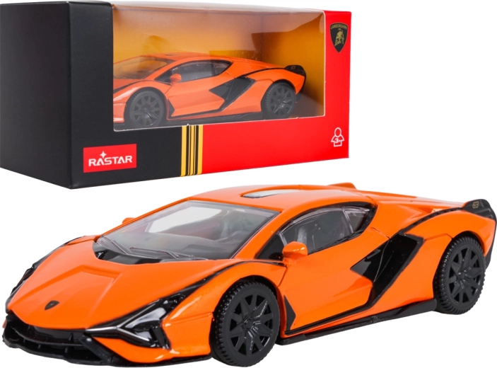 Metal Lamborghini Sian RASTAR model in 1:43 scale, orange