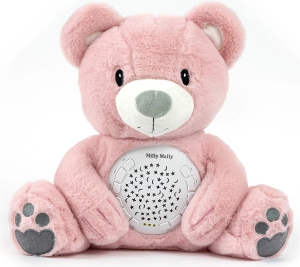 Plush Teddy Bear with Projector and Lullabies MILLY MALLY Bear pink