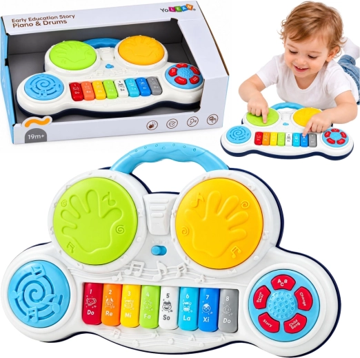 Interactive kids’ mini piano with drums and animal sounds