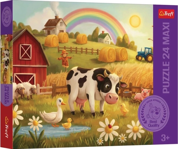 Trefl puzzle Cow on the Farm Maxi 24 pieces
