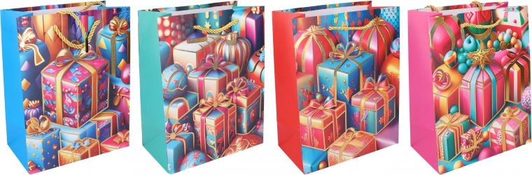 Подаръчна торбичка M коледна 26 × 32 × 10 см