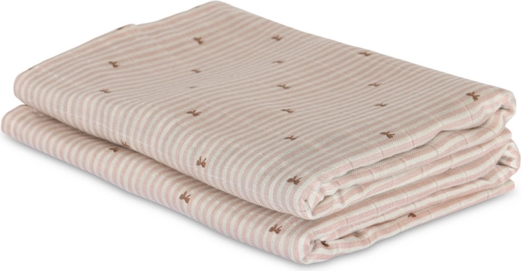 NUUROO Josefine muslin bamboo swaddles stripe bow - 2 pcs