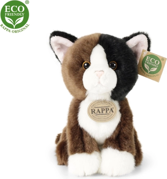 Tricolor Plush Cat 18 cm eco-friendly