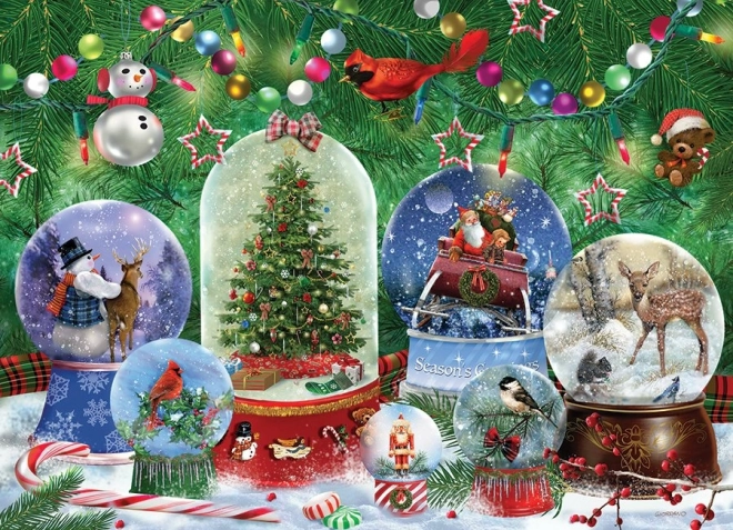 Puzzle COBBLE HILL Snow Globe 500 pieces