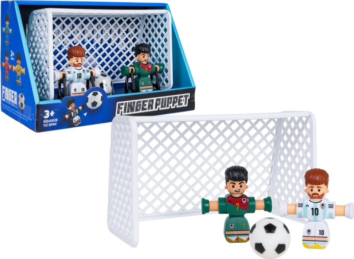 Football set with two players, a ball and a goal