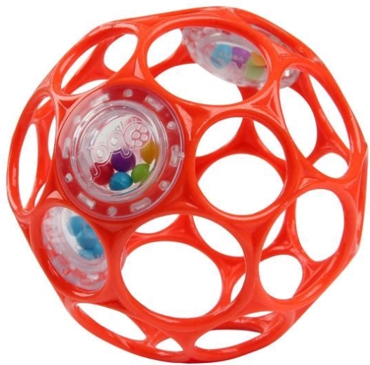 Oball дрънкаща топка Rattle 10 см оранжева
