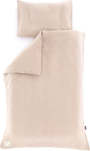 Träumeland muslin bedding beige 100 × 135 cm + 40 × 60 cm