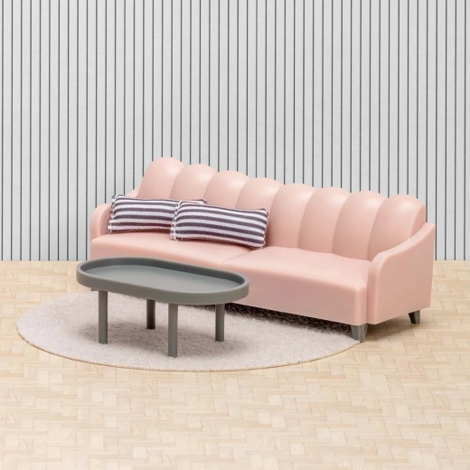 A cozy living room in miniature