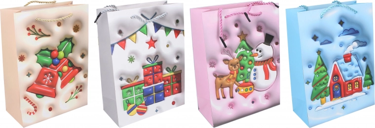 Коледна подаръчна торбичка M 26 × 32 × 10 cm