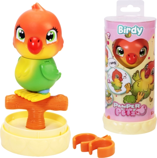 Интерактивно птичe PAMPER PETZ Birdy 13 см с аксесоар