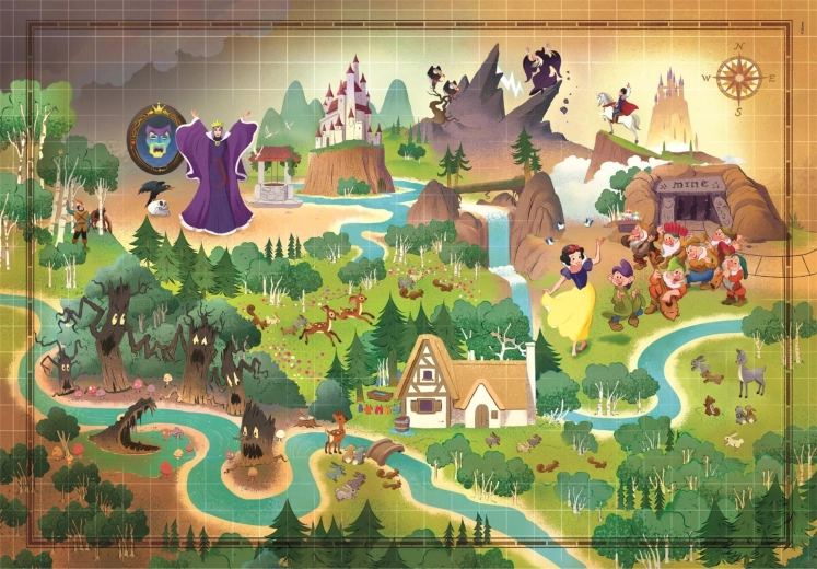 Пъзел Story Maps: Снежанка 1000 части