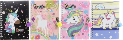Diary with a unicorn lock