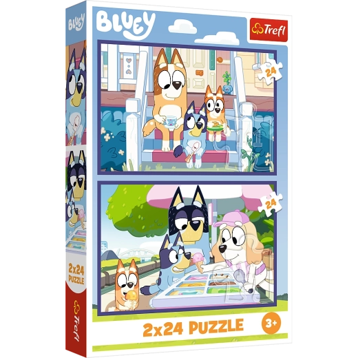 Пъзел 2x24 Веселата Bluey - BBC Bluey Trefl