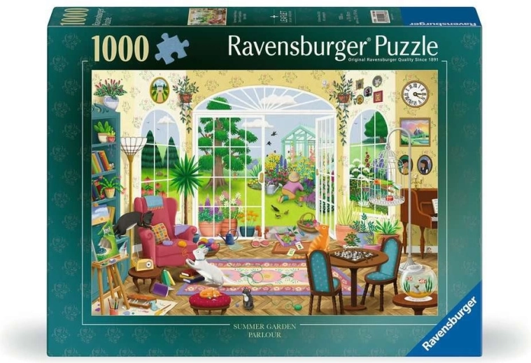 Пъзел Ravensburger Стая с изглед към лятната градина 1000 части