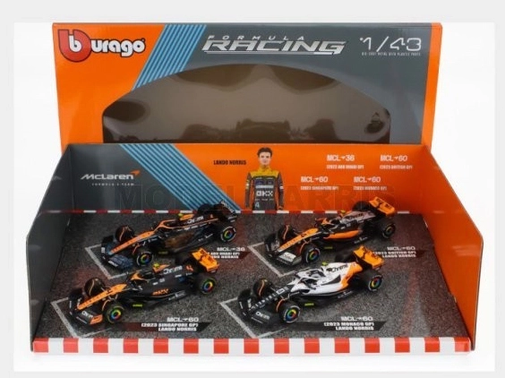 Bburago Formula Racing F1 McLaren Team 1:43 - 4 pcs
