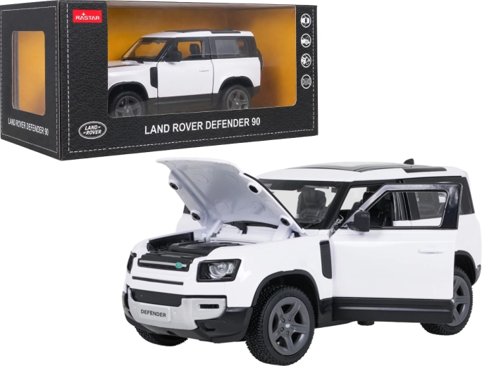Метален модел Land Rover Defender 90 RASTAR в мащаб 1:24, червен