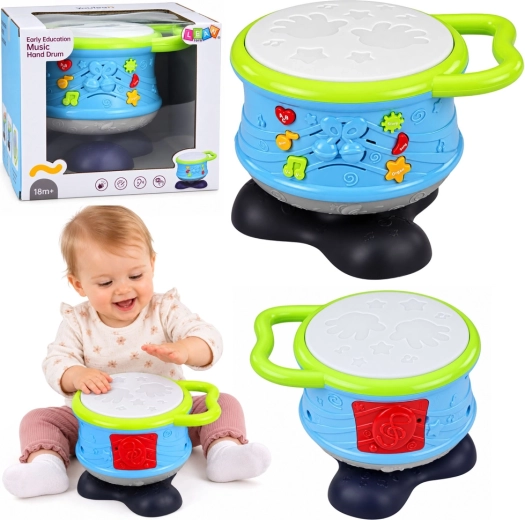 Interactive Educational Drum with Lights and Sounds – Blue