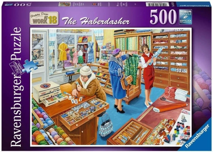 Пъзел Ravensburger Happy Days at Work: галантерия 500 части