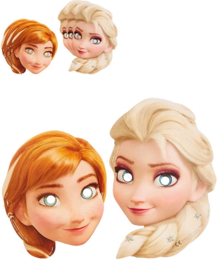 Карнавална хартиена маска Frozen – комплект 6 бр.
